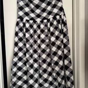 NWOT ASOS Buffalo Checkered Strapless Dress with Sweetheart Neckline